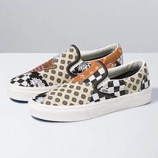 VANS 타이거 패치워크 클래식 슬립온 블랙 트루화이트