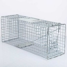 포획틀 고양이 구조용 케이지 유인망 트랩 통덫 접이식 유기견 철장 구출, B. 수납공간이 있는 아연도금 은색, 소형 접이식, 1개
