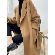 해외 시즌오프 양면 캐시미어 여자 하프코트 2020 프리미엄 카멜 빅사이즈 추동-28232