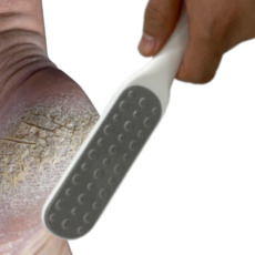 [내일도착보장]홈펀 발각질제거기 발뒤꿈치 갈라짐 양면 스테인리스 흰색, 55g, 1개, 1개입