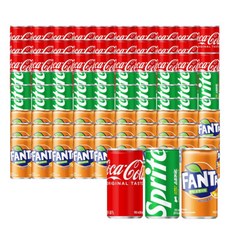 코카콜라 코카콜라190ml(30캔)+스프라이트190ml(30캔)+환타오렌지190ml(30캔), 190ml, 90개