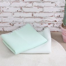 화모베이비 3중직거즈 소프트매쉬 양면 아기침대패드 75x120, 민트, 1개