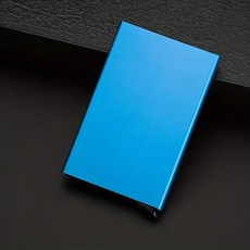 슬림 팝업 카드 지갑 차단 미니 신용카드 홀더 메탈 케이스 자동, 1.파란