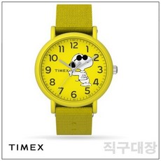 타이맥스 위켄더 스누피 시계 옐로우 TW2T65900JT