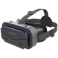 SHINECON 3D 헬멧 VR 안경 가상 현실 안경 VR 헤드셋 구글 카드보드, 1) Black, 1개