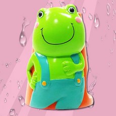 다팜아쿠아 아마존 TL013H 개구리 캐릭터 입구 4cm 햄스터 은신처 겸 물병꽂이 (7.5x10.5cm), 1개