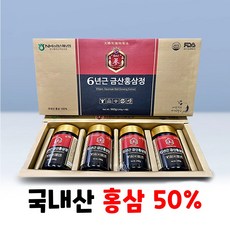 6년근 금산 홍삼정 농축액 홍삼 50% (240gx4병) 한박스, 4개, 240g