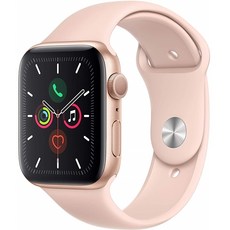 애플 Apple Watch Series 5 (GPS) 40mm Gold Aluminum Case with Pink Sand Sport Band - (MWV72LLA), 단일색상, MWV72LLA