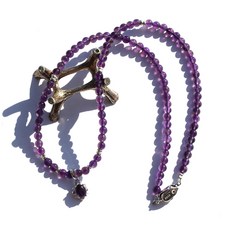 천연자수정목걸이