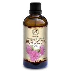 [미국 직구] 아로마티카 Aromatika 100 % 순수 알로에 베라 아로마 테라피 우엉뿌리 오일 100 ml, 1팩, 100ml