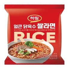 하림 얼큰닭육수 쌀라면 봉지라면 129g x 24개