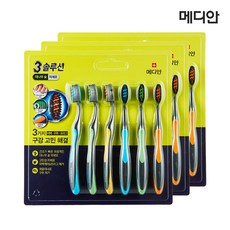 메디안 트리플솔루션 칫솔 미세모 6입 3개