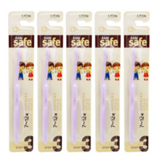 호호몰 "항균 슬림모" 라이온 키즈세이프 칫솔, 1set, 스텝3단계(5ea)