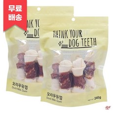 더주스 띵독 강아지 오리 딩고 우유껌 6P x 2개 /이갈이 개껌 간식, 더주스 띵독 강아지 오리 딩고 우유껌 6P x 2개 이, 240g