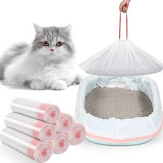 Sabary 고양이 화장실 라이너 60 카운트 대형 쓰레기통 30개 36인치 x 18인치 31인치 초대형 드로스트링 애완용 두꺼운 스크래치 방지 Q1637358, 1개