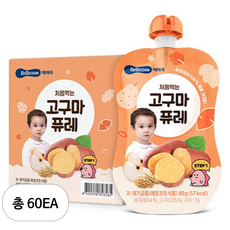 베베쿡 처음먹는 퓨레 80g, 60개, 고구마