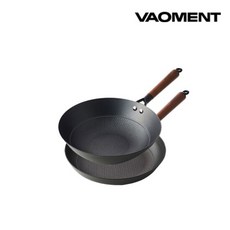 (설날특가)[VAOMENT] 바오먼트 무쇠 주물 후라이팬 24cm+웍 24cm, 단품