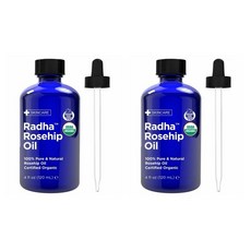 라드하 뷰티 로즈힙 오일 USDA 유기농 4 oz 2 세트, 2세트