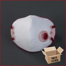 크린탑 보형물 방진마스크 C800V 1BOX(10개입)/ 특급 / 접이식 / 휴대성 / 착탈간편 / 걸고리형 / 길이조절 / 특급유해분진 미스트 흄 방지