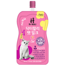 닥터할리 저지방 펫밀크200ml 캣(고양이용) 10개, 10팩