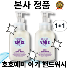 [본사정품] 2번 리뉴얼 식물유래성분 호호에미 손세정제 아기 대용량 핸드워시 530g 2통, 2개, 530ml