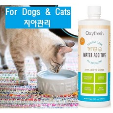 Oxyfresh 강아지 고양이 치석 구취 구내염 예방 덴탈 젤치약 덴탈워터 첨가제, 덴탈워터-473ml, 1개