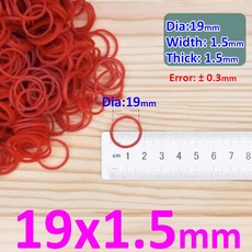 레드 고탄성 고무 용품 신축성 있는 O 링 직경 19mm-60mm, 04 19x1.5mmRed, 100개