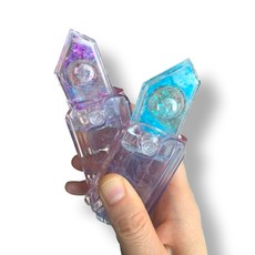 제이스토어 당근칼 장난감 피젯 글리터, 블루+핑크