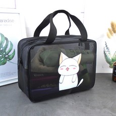 애니멀 라운드메쉬 목욕가방 물빠지는 목욕바구니 사우나 욕실용품 목욕탕, 1개, 나른한고양, 나른한고양