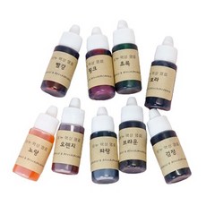 비누 전용 액상 염료(액체 색소) 30ml 9색 택1 (1개/10ml 세트) 만들기재료, 9색 세트(10ml)