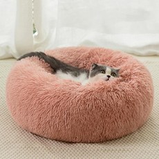 봉제 애완 동물 둥지 고양이 침대 분리형 세척 계절 장식 겨울, 7.Skin Pink, 1개