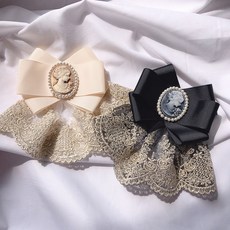 레이스리본브로치
