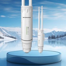 WONLINK 야외 WiFi Extender 1200Mbps 고출력 무선 액세스 포인트PoE Range Dual Band Long 날씨 방지 리피터 신호 부스터이더넷 포트 포함 - poe공유기