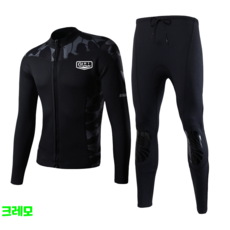 스쿠버다이빙슈트 남성웻슈트 스쿠버 수트 프리다이빙 잠수복 3mm gull 상의 분리 걸, 6.데블 피쉬 세트