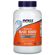 NOW Foods Neptune Krill 나우 푸드 넵튠 크릴 1000 1 000mg 120소프트젤, 120개