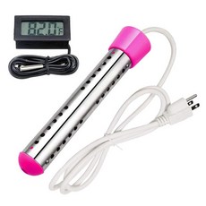 스테인레스 스틸 가드와 휴대용 1500W 전기 침수 온수기 잠수정 온수기 침수 탱크 히터 요소, 04 분홍색_01 CHINA