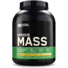 옵티멈 뉴트리션 Serious Mass 프로틴 단백질 파우더 분말 Supplement Banana 6 lb (2.72 kg), 2.72kg, 1개