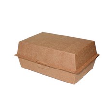 TAKE-OUT BOX 종이트레이 햄버거박스 투고박스 테이크아웃 포장용기 종이도시락, 갈색, 300개