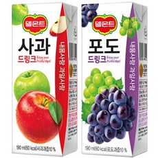 델몬트드링크 190ml (사과x24팩) + (포도x32팩), 56팩