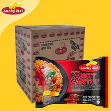 필리핀 라면 판싯칸톤 Pancit Canton 핫칠리 박스 72개, 1박스