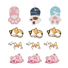 아리샵 지구를 살리는 친환경 식물성 생분해 고양이 캐릭터 셀룰로오스 압축 수세미 SET (12P), 1개, 12개입