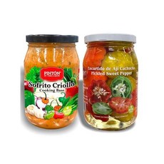 Pinton Creole Cooking Base & Sweet Aji Pickled - 쿠바 음식 전통을 맛보세요 라틴 요리의 건방진 비밀 - 칠리 페퍼와 소스 딜라이트, 2개, 없음, 없음