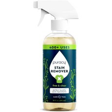 퓨러시 얼룩 제거기 청소 스프레이 옷 세탁 여행용 기름 천연 프리앤클리어 12oz, Free&Clear 12oz, 1개