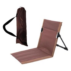 모래 여행을 위한 뒤 지원 접히는 방석 바닷가 좌석을 가진 지면 의자, 갈색, 38cmx39.5cm, 옥스퍼드, 1개