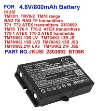 Cameron Sino 600mAh 배터리 IKUSI 2303692 BT06K TM70/1 TM70/2 RAD-TS RAD-TF 송신기 T71 T72 ATEX, 1)Black - t71