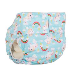 ABDL 기저귀 성인용 프린트 기저귀 유니 - 유니콘 및 라이트 블루 누출 방지 흡수력이 뛰어난 기저귀 성인용 기저귀 커버/랩 ABDL 일본 표준