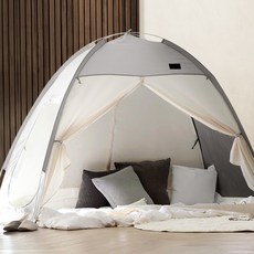 로티캠프 원터치 침대 방한 패브릭 난방 텐트 싱글