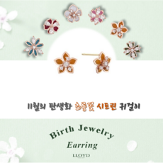 로이드 [나만의 탄생석] 11월의 시트린&초롱꽃 에폭시 탄생화 10K 귀걸이 LPTK419LT