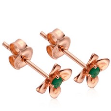 18k천연에메랄드귀걸이