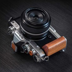 니콘 카메라 호환 Nikon zfc 원목 우드 손잡이 나무 그립 액세서리 핸드메이드 수제, 3. 사막철+은색 받침대, 1개